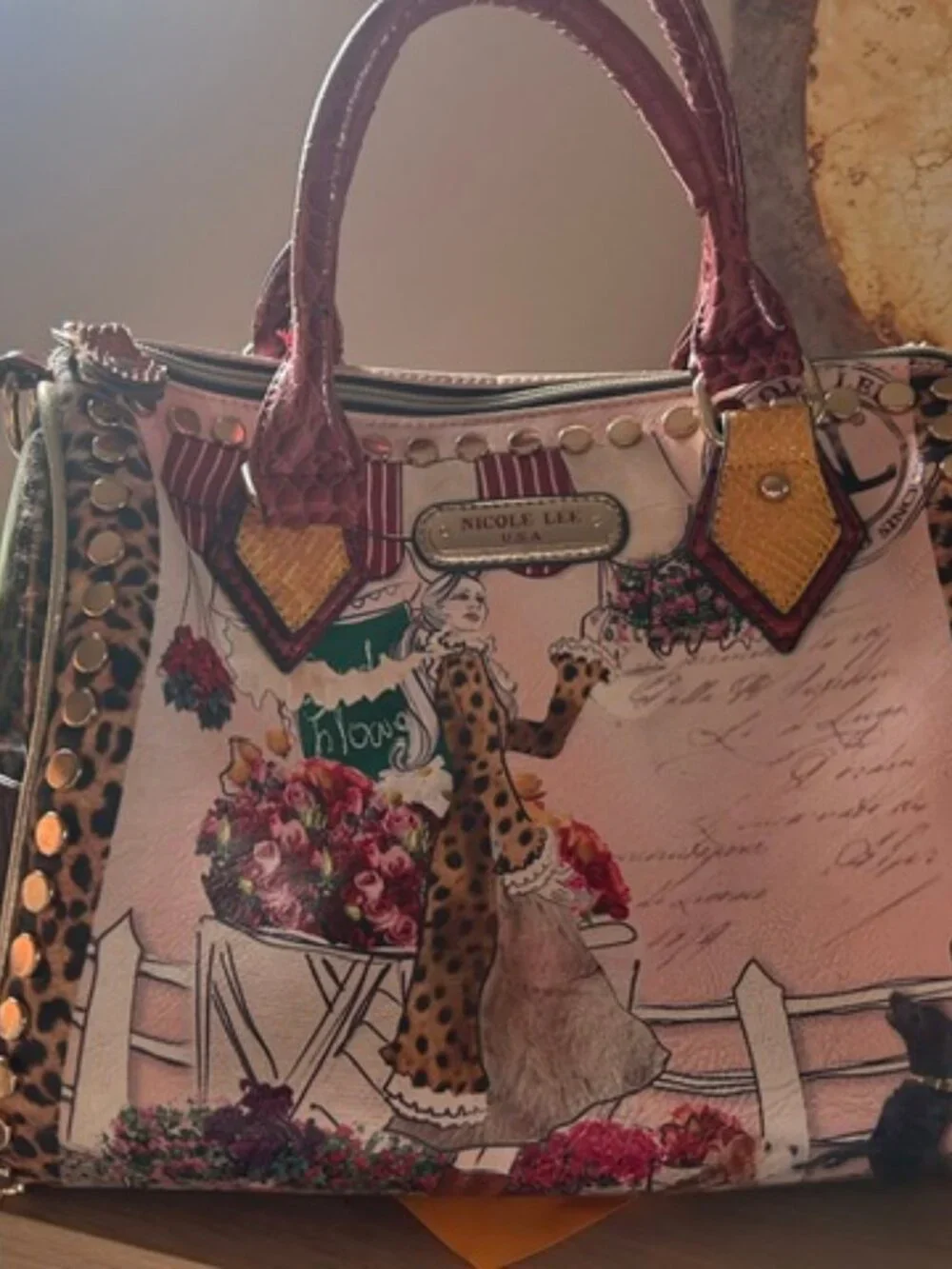 Nicole Lee USA Printed Handbag